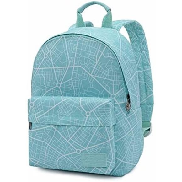 Mini Backpack Multiple Colors and Patterns Map, Green